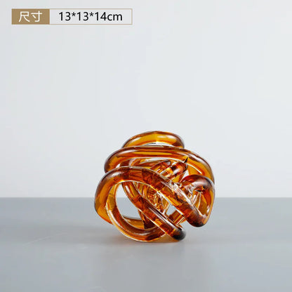 DecorBites™ Glass Coil Ball Sculpture Decorative Figurine
