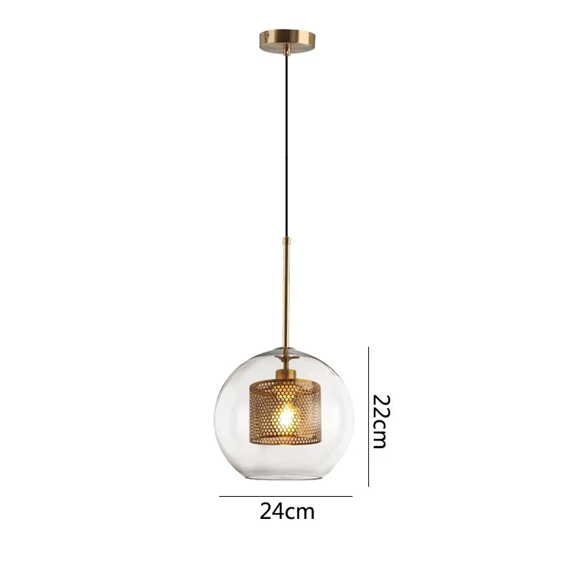 DecorBites™ Glass Pendant Lights: Nordic Style Dining Kitchen Bedroom Lighting Fixtures