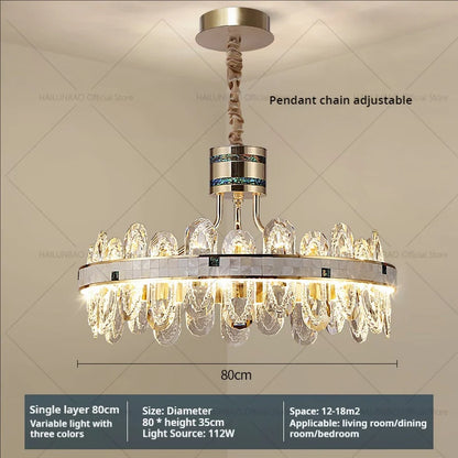 ثريا كريستال فاخرة بتصميم أجوف من DecorBites™ 2024 لغرف المعيشة الفاخرة