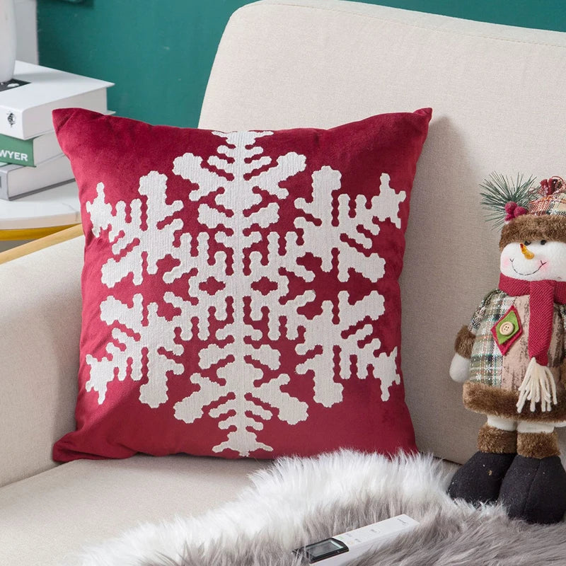 DecorBites™ Embroidered Christmas Pillow Cover Set
