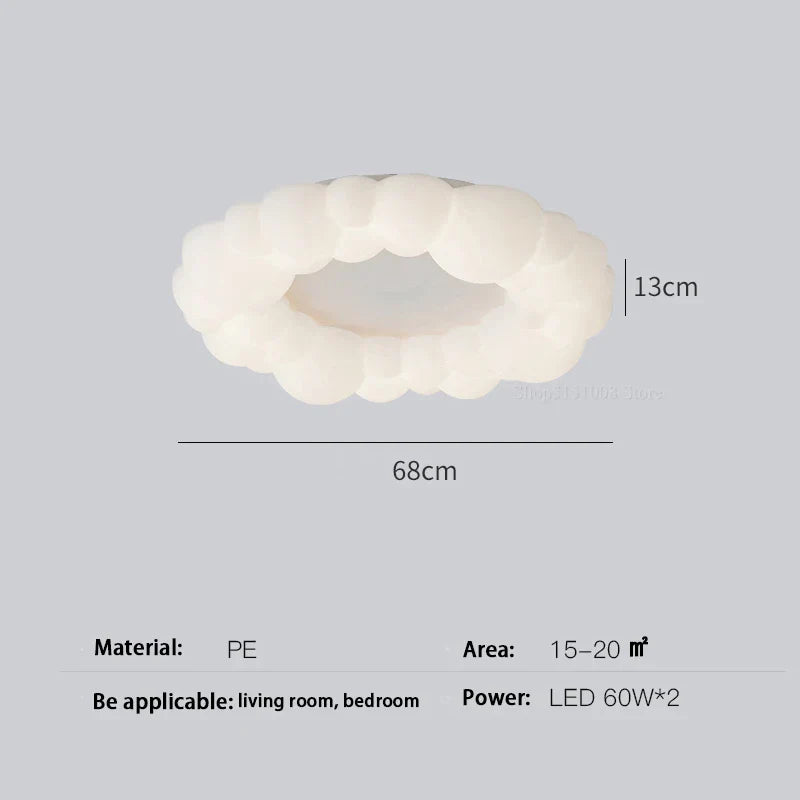 DecorBites™ Cloud LED Chandelier Modern Nordic Ceiling Lamp Ring Lighting