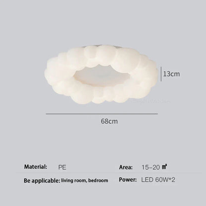 DecorBites™ Cloud LED Chandelier Modern Nordic Ceiling Lamp Ring Lighting