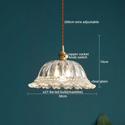 DecorBites™ Clear Glass LED Pendant Light | Nordic Hanging Chandelier for Kitchen, Living Room