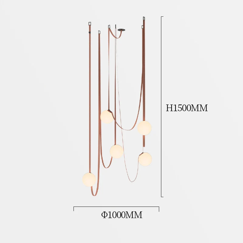 DecorBites™ Glass Ball Pendant Light: Modern loft lighting for living room, dining room, stairwell.