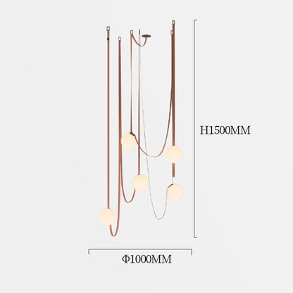 DecorBites™ Glass Ball Pendant Light: Modern loft lighting for living room, dining room, stairwell.