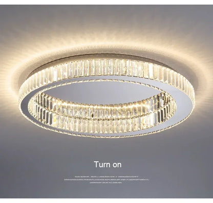 DecorBites™ Crystal LED Ceiling Chandelier – Modern Home Décor Lighting for Living Room, Bedroom