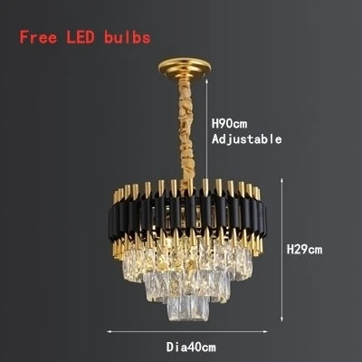 Decorbites™ Lámpara de araña de cristal de lujo de alta gama para cocina, comedor y sala de estar