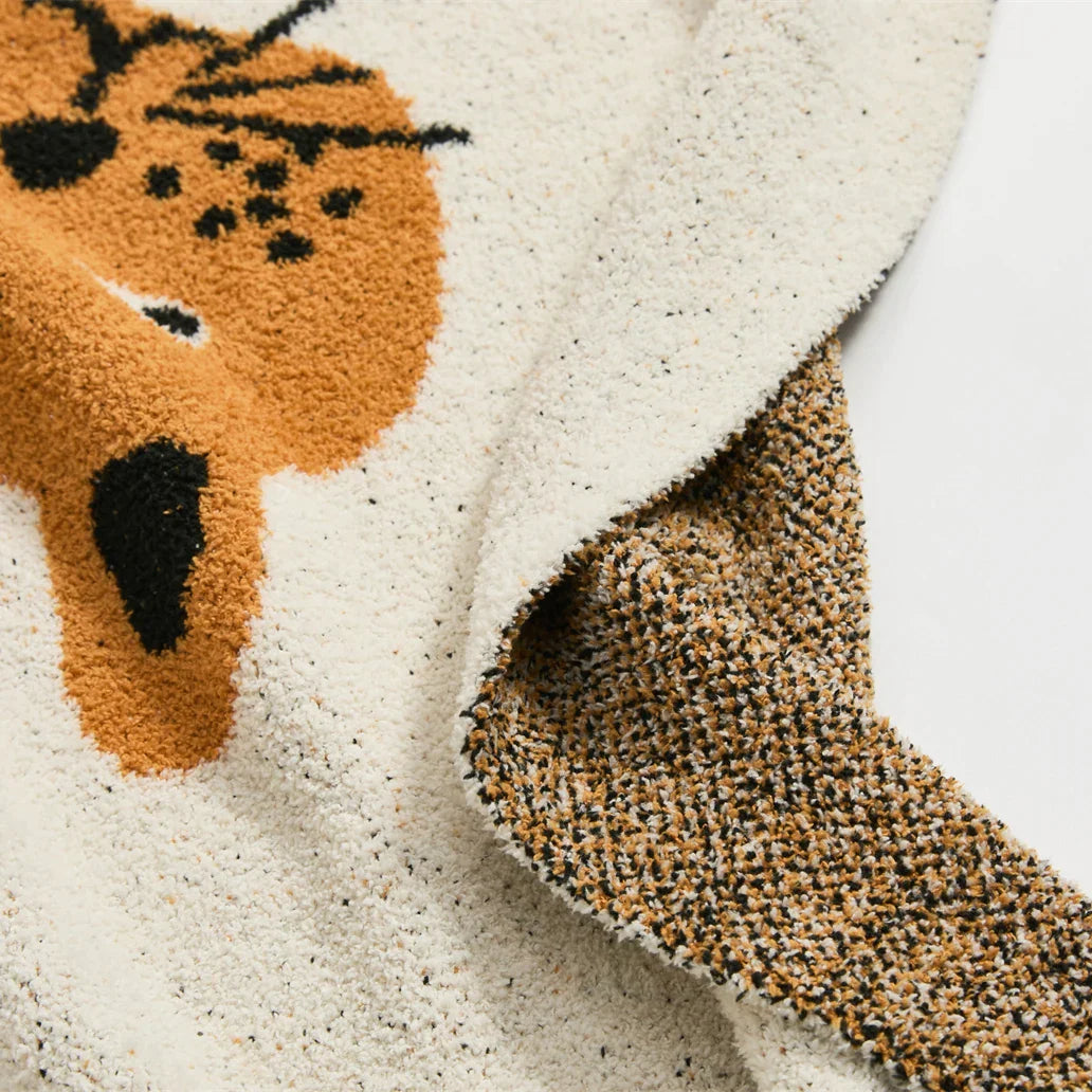 Manta tejida en jacquard Decorbites™ Gato Kawaii