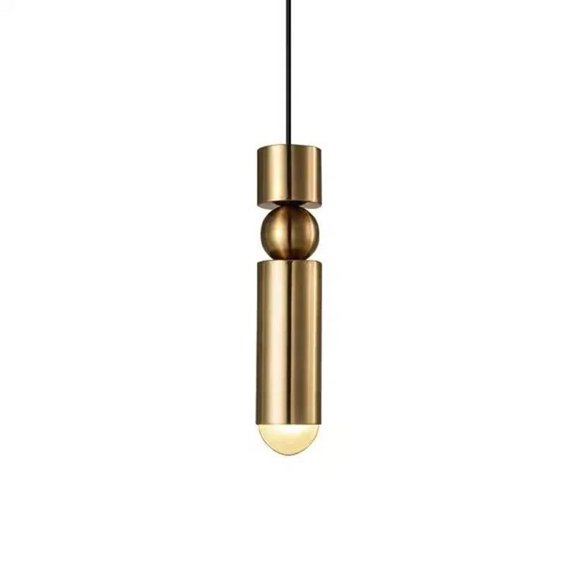 DecorBites™ Black Gold LED Tube Pendant Lamp for Home Shop Decoration