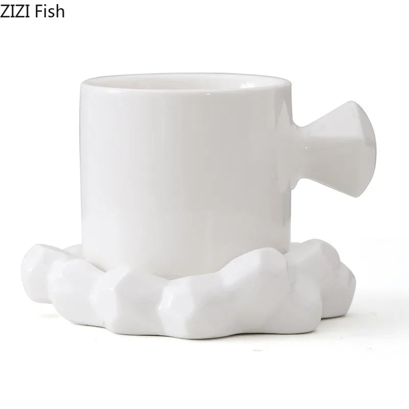 DecorBites™ Diamond Porcelain Coffee Mug Set