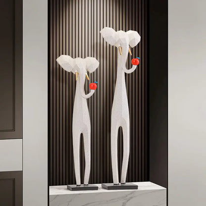 خزانة تلفزيون لغرفة المعيشة بتصميم فني تجريدي من DecorBites™، ديكور عصري فاخر، كبيرة ونحيفة