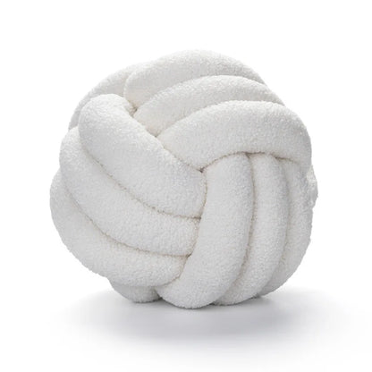 DecorBites™ Boucle Knotted Circle Soft Pillows - Home Decorative Round Ball Throw Plush Pillows
