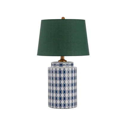 DecorBites™ Blue/Orange Ceramic Table Lamp LED E27 Modern Minimalist Desk Light