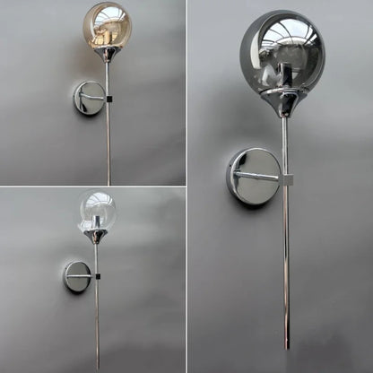 DecorBites™ Golden Glass Ball Wall Sconce: Modern Nordic Metal Lighting for Living Room