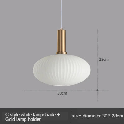 DecorBites™ Gray Glass LED Pendant Lights for Modern Nordic Home Decor