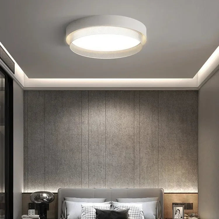 DecorBites™ Circular Metal Grid LED Ceiling Light - Modern Room Lighting