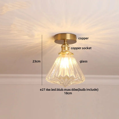 DecorBites™ Diamond Glass LED Ceiling Lights - Modern Nordic Luxury Canopy Fixture