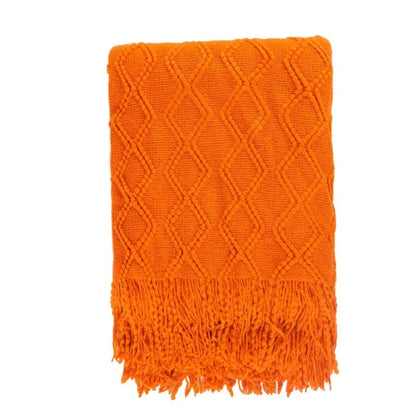 DecorBites™ Knitted Woolen Blanket - Cozy Home Accent and Travel Essential