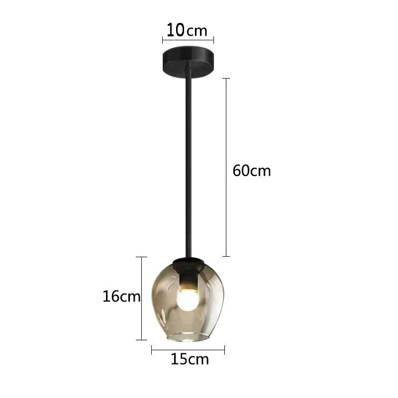 مصابيح الحائط الزجاجية باللون الأسود الذهبي من DecorBites™ لإضاءة ديكور المنزل العصري