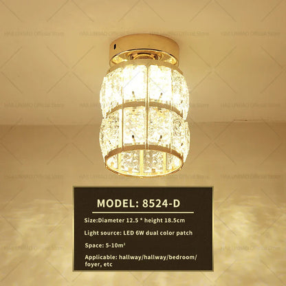 DecorBites™ Elegant Crystal Ceiling Light for Entryway, Stairs, and Hallway