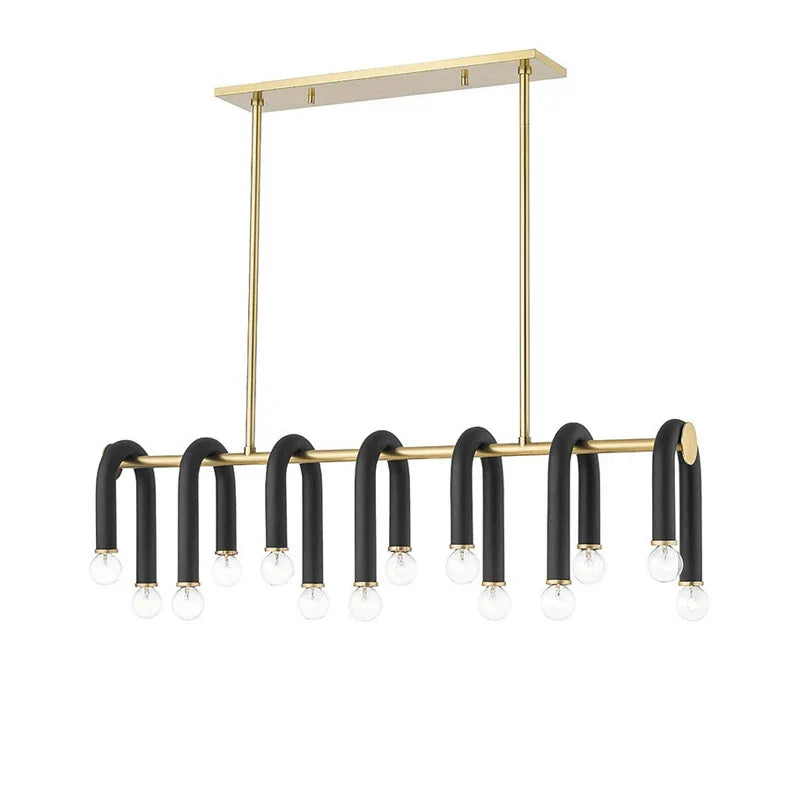 DecorBites™ LED Tube Chandelier Lighting High Ceiling Lustre Hanging Lamps for Home Deco