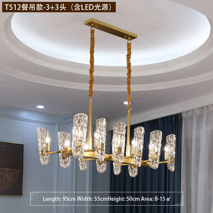 DecorBites™ Glass LED Ceiling Chandelier for Living Room Bedroom Restaurant Hotel Kitchen Luxe Lighting