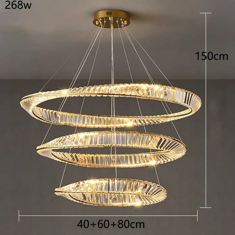 DecorBites™ Crystal Chandelier: Modern Home Interior Lighting, Living & Dining Room Pendant Lights