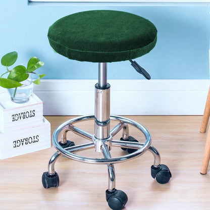 Decobites Fleece Stool Cover: Elastic, Removable, Stretch Seat Protector