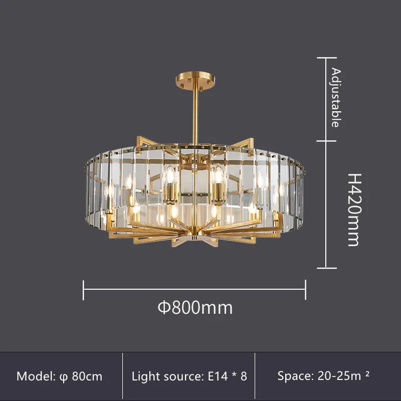 DecorBites™ Glass Restaurant Chandelier: Modern Luxury Led Lighting Fixture for Living Room Home Decor