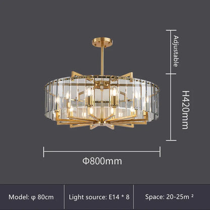 DecorBites™ Glass Restaurant Chandelier: Modern Luxury Led Lighting Fixture for Living Room Home Decor