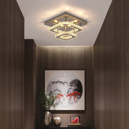 DecorBites™ Crystal Ceiling Chandelier: Modern LED Dining Room Pendant Light by DecorBites™