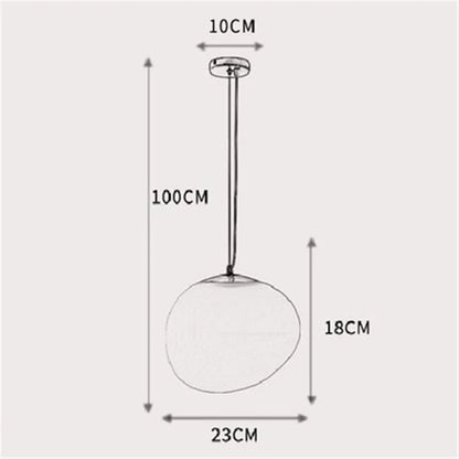 DecorBites™ Gregg Glass Pendant Light: Stylish LED Hanging Lamp for Dining Kitchen LOFT.