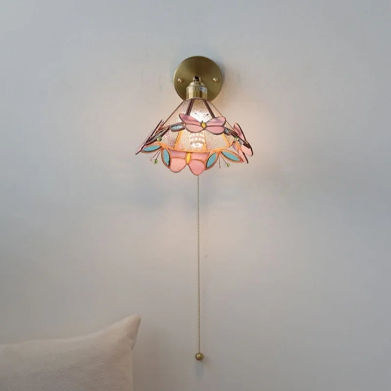 DecorBites™ Butterfly Glass Wall Light: Up Down Rotate LED Fixture for Bedroom Living Room
