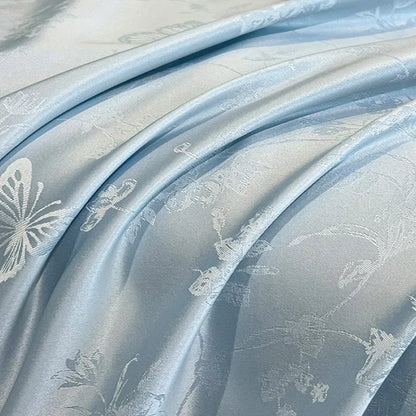 DecorBites™ Ice Silk Jacquard Bedding Set - Luxury Comforter Cover, Soft & Cozy, Queen/King