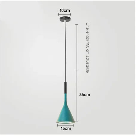 Modern Multicolor Metal Pendant Light with E27 Socket