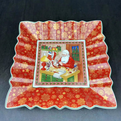 DecorBites™ Christmas Dinnerware Set: Plates, Tray, Mugs, Bowls, and Dishes