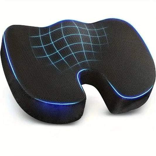 Decobites Memory Foam Office Chair Cushion for Hemorrhoids, Ergonomic Design for Comfort and Support