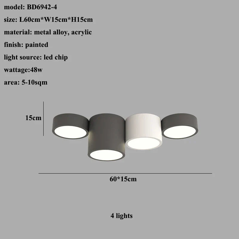 DecorBites™ Cylinder LED Ceiling Lamp for Living Room and Bedroom Decor