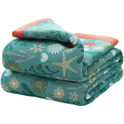DecorBites™ Japanese Cotton Gauze Boho Throw Blanket - Summer Cool Quilt for Beds and Sofas