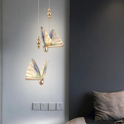 Lámpara colgante de mariposa de cristal DecorBites™ para iluminación de dormitorio y cocina
