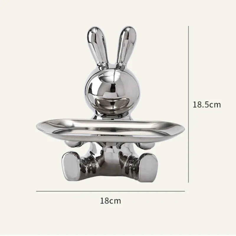 DecorBites™ Lucky Rabbit Key Tray: Stylish Home Decoration and Organizer