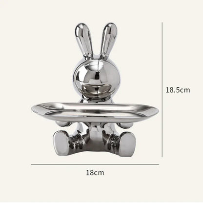 DecorBites™ Lucky Rabbit Key Tray: Stylish Home Decoration and Organizer