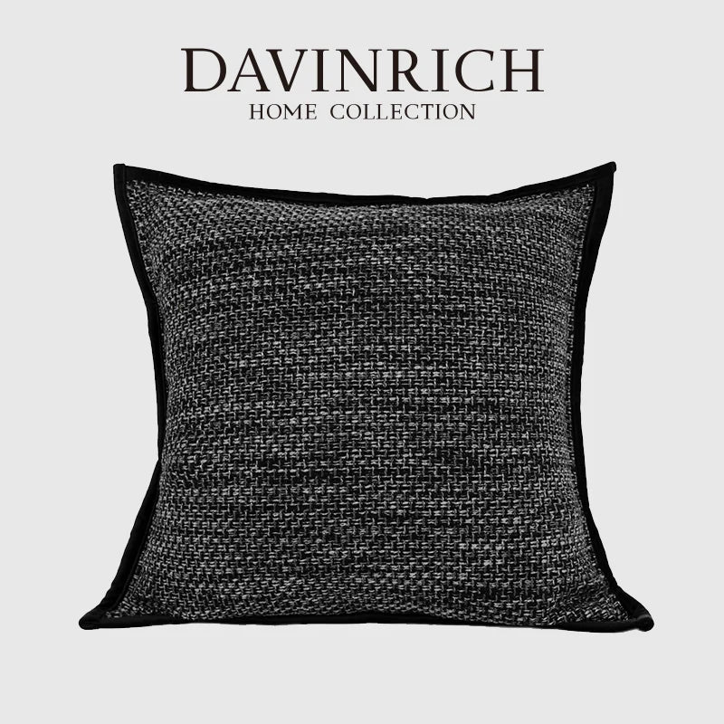 DecorBites™ Luxe Linen Blend Cushion Covers 50x50cm Square Pillow Case Set