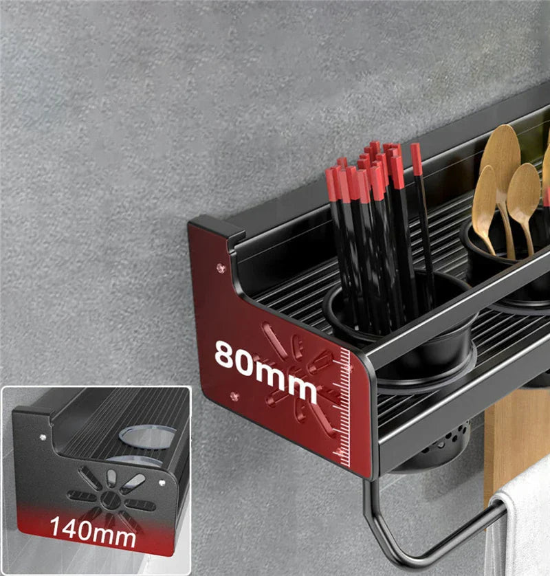 Organizador de cocina de doble capa DecorBites™ con estante para especias de pared
