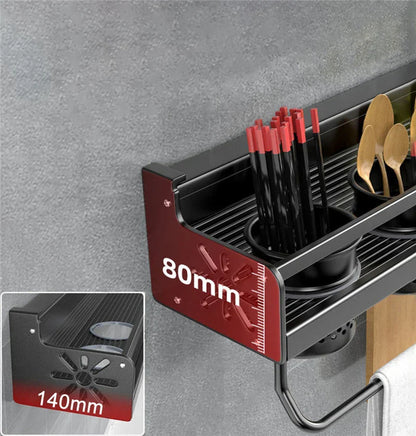 Organizador de cocina de doble capa DecorBites™ con estante para especias de pared