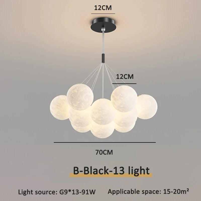 DecorBites™ Bubble Ball LED Pendant Lights: Modern Chandelier for Living Dining Bedroom Office Decor