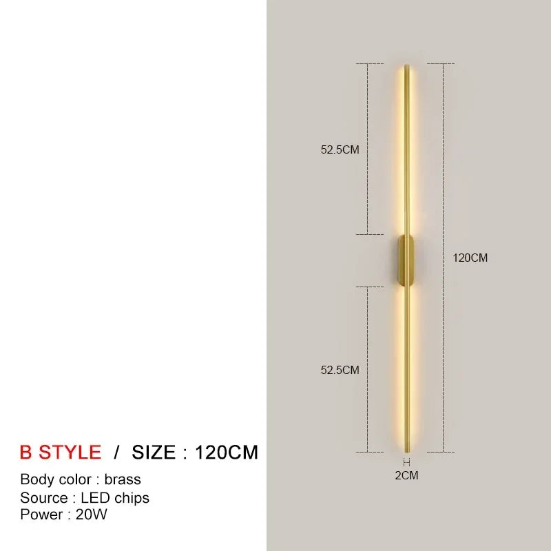ديكوربايتس™ مصابيح حائط LED سوداء - خط مستقيم عصري لديكور غرفة النوم، غرفة المعيشة، المطبخ