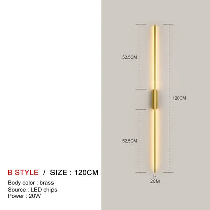 ديكوربايتس™ مصابيح حائط LED سوداء - خط مستقيم عصري لديكور غرفة النوم، غرفة المعيشة، المطبخ