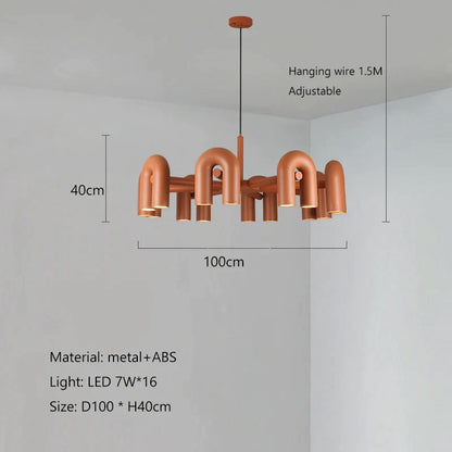 DecorBites™ LED Macaron Pendant Chandelier - Modern U Shape Hanging Lamp