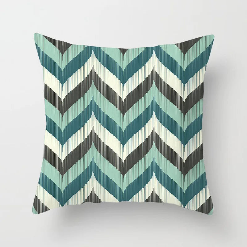 Geometric Leaf Feather Cushions